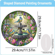 Load image into Gallery viewer, Acrylic Special Shape Garden Bird 5D Diamond Painting Clock Art Craft for Adults