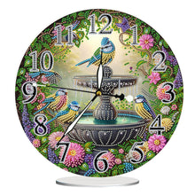 Load image into Gallery viewer, Acrylic Special Shape Garden Bird 5D Diamond Painting Clock Art Craft for Adults