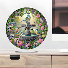 Load image into Gallery viewer, Acrylic Special Shape Garden Bird 5D Diamond Painting Clock Art Craft for Adults