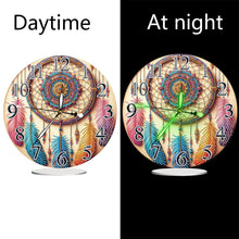Load image into Gallery viewer, Acrylic Special Shape Dream Catcher 5D Diamond Painting Clock Art Craft