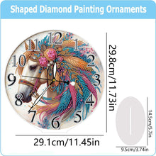Load image into Gallery viewer, Acrylic Special Shape Horse 5D Diamond Painting Clock Art Craft for Adults