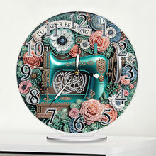 Load image into Gallery viewer, Acrylic Special Shape Sewing Machine 5D Diamond Painting Clock Art Craft