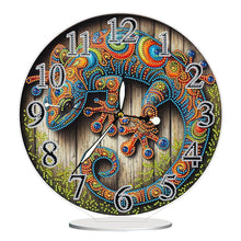Load image into Gallery viewer, Acrylic Special Shape Lizard 5D Diamond Painting Clock Art Craft for Adults