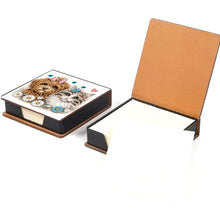 Load image into Gallery viewer, Leather Dog Cat Diamond Painting Notecard Box Rhinestones Post It Dispenser