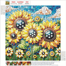 Load image into Gallery viewer, Diamond Painting - Partial Special Shaped - Sunflower Flowers (30*30CM)