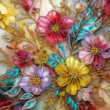 Load image into Gallery viewer, Diamond Painting - Partial Special Shaped - Colored Flowers (30*30CM)