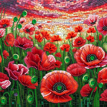 Load image into Gallery viewer, Diamond Painting - Partial Special Shaped - Poppy Flowers (30*30CM)
