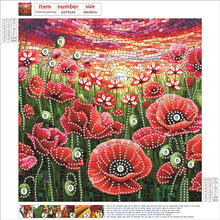 Load image into Gallery viewer, Diamond Painting - Partial Special Shaped - Poppy Flowers (30*30CM)
