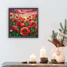 Load image into Gallery viewer, Diamond Painting - Partial Special Shaped - Poppy Flowers (30*30CM)