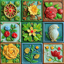 Load image into Gallery viewer, Diamond Painting - Partial Special Shaped - Flower Blocks (30*30CM)