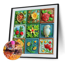 Load image into Gallery viewer, Diamond Painting - Partial Special Shaped - Flower Blocks (30*30CM)