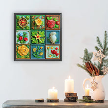 Load image into Gallery viewer, Diamond Painting - Partial Special Shaped - Flower Blocks (30*30CM)