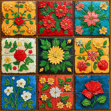 Load image into Gallery viewer, Diamond Painting - Partial Special Shaped - Flower Blocks (30*30CM)