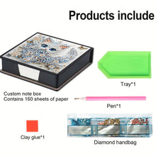 Load image into Gallery viewer, Cross Leather Diamond Art Note Box with 160 Sheets of Paper for Adults Beginners