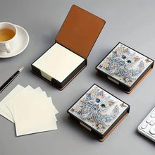 Load image into Gallery viewer, Cross Leather Diamond Art Note Box with 160 Sheets of Paper for Adults Beginners