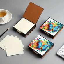 Load image into Gallery viewer, Cross Leather Diamond Art Note Box with 160 Sheets of Paper for Adults Beginners