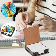 Load image into Gallery viewer, Cross Leather Diamond Art Note Box with 160 Sheets of Paper for Adults Beginners
