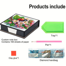 Load image into Gallery viewer, Cross Leather Diamond Art Note Box with 160 Sheets of Paper for Adults Beginners