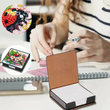 Load image into Gallery viewer, Cross Leather Diamond Art Note Box with 160 Sheets of Paper for Adults Beginners