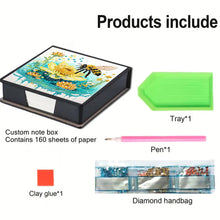Load image into Gallery viewer, Cross Leather Diamond Art Note Box with 160 Sheets of Paper for Adults Beginners