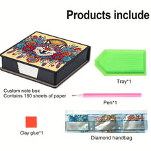 Load image into Gallery viewer, Cross Leather Diamond Art Note Box with 160 Sheets of Paper for Adults Beginners
