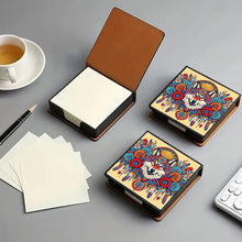 Load image into Gallery viewer, Cross Leather Diamond Art Note Box with 160 Sheets of Paper for Adults Beginners