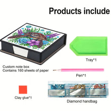 Load image into Gallery viewer, Cross Leather Diamond Art Note Box with 160 Sheets of Paper for Adults Beginners