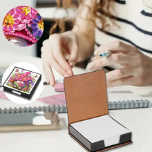 Load image into Gallery viewer, Cross Leather Diamond Art Note Box with 160 Sheets of Paper for Adults Beginners