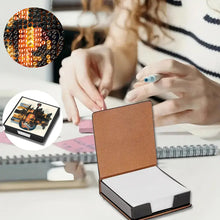 Load image into Gallery viewer, Cross Leather Diamond Art Note Box with 160 Sheets of Paper for Adults Beginners
