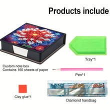 Load image into Gallery viewer, Cross Leather Diamond Art Note Box with 160 Sheets of Paper for Adults Beginners
