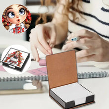 Load image into Gallery viewer, Cross Leather Diamond Art Note Box with 160 Sheets of Paper for Adults Beginners