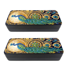 Load image into Gallery viewer, Feather Diamond Painting Eyeglasses Case Glasses Storage Case for Friends Gift