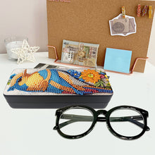 Load image into Gallery viewer, Feather Diamond Painting Eyeglasses Case Glasses Storage Case for Friends Gift