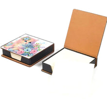 Load image into Gallery viewer, Cat Leather Diamond Art Note Box with 160 Sheets of Paper for Adults Beginners