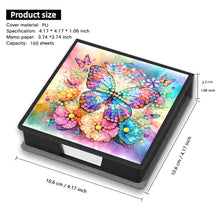 Load image into Gallery viewer, Butterfly Leather Diamond Art Note Box with 160 Sheets of Paper for Beginners
