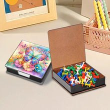 Load image into Gallery viewer, Butterfly Leather Diamond Art Note Box with 160 Sheets of Paper for Beginners