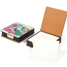 Load image into Gallery viewer, Peacock Leather Diamond Art Note Box with 160 Sheets of Paper for Beginners