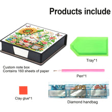 Load image into Gallery viewer, Gnome Leather Diamond Art Note Box with 160 Sheets of Paper for Beginners