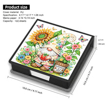 Load image into Gallery viewer, Gnome Leather Diamond Art Note Box with 160 Sheets of Paper for Beginners
