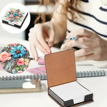 Load image into Gallery viewer, Cross Leather Diamond Art Note Box with 160 Sheets of Paper for Beginners