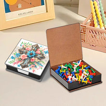 Load image into Gallery viewer, Cross Leather Diamond Art Note Box with 160 Sheets of Paper for Beginners