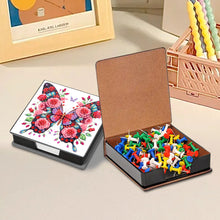 Load image into Gallery viewer, Butterfly Leather Diamond Art Note Box with 160 Sheets of Paper for Beginners