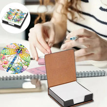 Load image into Gallery viewer, Dragonfly Leather Diamond Art Note Box with 160 Sheets of Paper for Beginners
