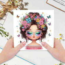 Load image into Gallery viewer, 6pcs Diamond Painting Greeting Cards DIY Diamond Art Cards for Adults (Girl B)