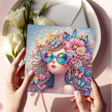 Load image into Gallery viewer, 6pcs Diamond Painting Greeting Cards DIY Diamond Art Cards for Adults (Girl B)