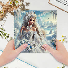 Load image into Gallery viewer, 6pcs Diamond Painting Greeting Cards DIY Diamond Art Cards (Wedding Dress)