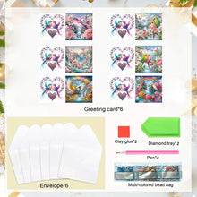 Load image into Gallery viewer, 6pcs Diamond Painting Greeting Cards DIY Diamond Art Cards for Adults (Bird)