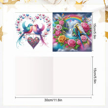 Load image into Gallery viewer, 6pcs Diamond Painting Greeting Cards DIY Diamond Art Cards for Adults (Bird)