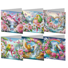 Load image into Gallery viewer, 6pcs Diamond Painting Greeting Cards DIY Diamond Art Cards for Adults (Bird)