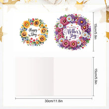 Load image into Gallery viewer, 6pcs Diamond Painting Greeting Cards DIY Diamond Art Cards for Adults (Wreath)
